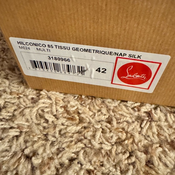 Christian Louboutin Hilconico 85 Tissu Geometrique/Nap Silk 42 - Picture 10 of 10